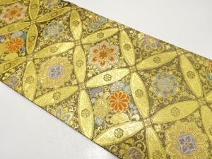 佐賀錦　花七宝模様織り出し　振袖用袋帯